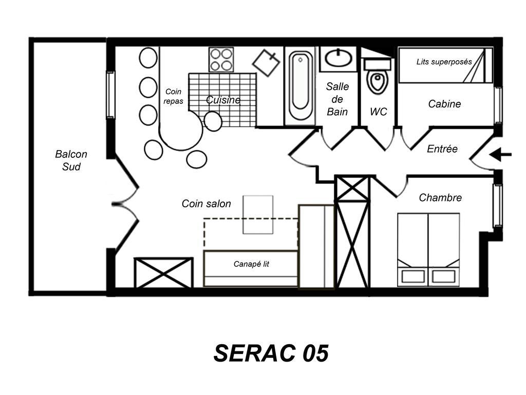 Apartment Serac Meribel Room photo
